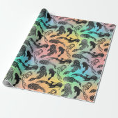 Bright Rainbow Koi Fish Leuke Dieren Cadeaupapier (Uitgerold)
