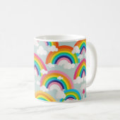 Bright Rainbow Mug avec nuages (Devant droit)