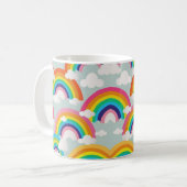 Bright Rainbow Mug avec nuages (Devant gauche)