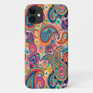 Bright Rainbow Oranje Paisley iPhone 11 Hoesje