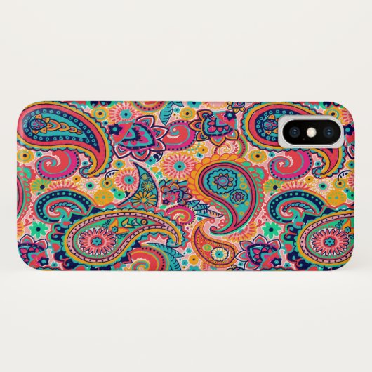 Bright Rainbow Paisley Case-Mate iPhone Case (Achterkant (horizontaal))