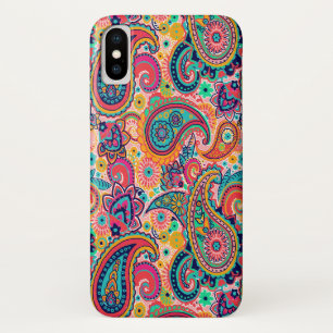 Bright Rainbow Paisley iPhone X Hoesje