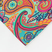 Bright Rainbow Paisley Fleece Deken (Hoek)