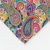 Bright Rainbow Paisley Fleece Deken (Hoek)