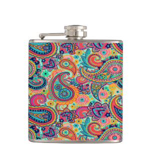 Bright Rainbow Paisley Heupfles
