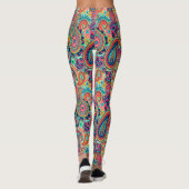 Bright Rainbow Paisley Leggings (Achterkant)