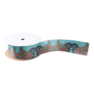 Bright Rainbow Paisley Lint