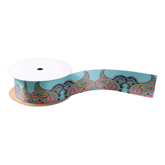 Bright Rainbow Paisley Lint (Spoel)