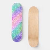 Bright Rainbow Pebble Ombre Confetti Style Striped Skateboard (Voorkant)