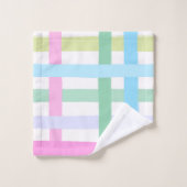 Bright Rainbow Plaid Bath Towel - Colourful Pastel (Gant de toilette)