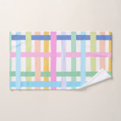Bright Rainbow Plaid Bath Towel - Colourful Pastel (Serviette à main)