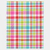 Bright Rainbow Plaid Checkered Pattern Fleece Deken (Voorkant)