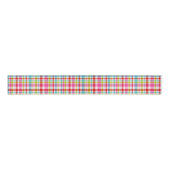 Bright Rainbow Plaid Checkered Pattern Grosgrain Lint (Voorkant)