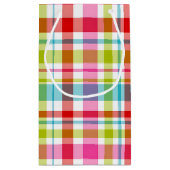 Bright Rainbow Plaid Checkered Pattern Klein Cadeauzakje (Achterkant)