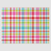 Bright Rainbow Plaid Checkered Pattern Tissuepapier (Voorkant)