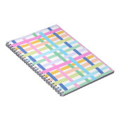 Bright Rainbow Plaid Journal - Colourful pastel (Côté Droit)