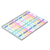 Bright Rainbow Plaid Journal - Colourful pastel (Côté gauche)