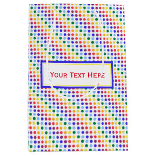 Bright Rainbow Polka Dots Party Medium Cadeauzakje