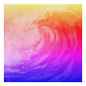 bright rainbow poster depicting a faint wave (Devant)