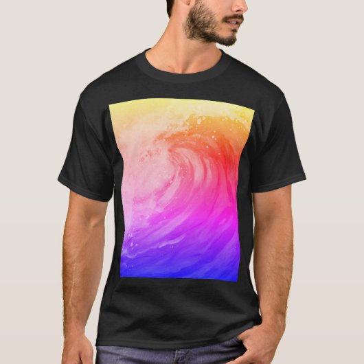 bright rainbow poster depicting a faint wave t-shirt (Voorkant)