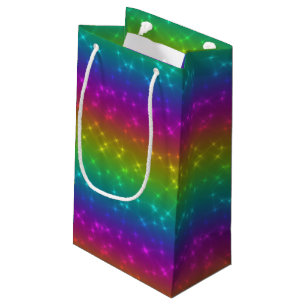 Bright Rainbow Sparkles Gift Bag Klein Cadeauzakje