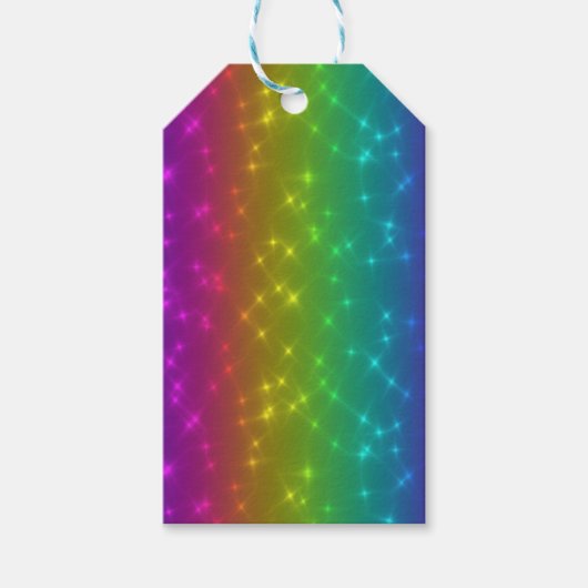 Bright Rainbow Sparkles Gift Label Cadeaulabel (Voorkant)