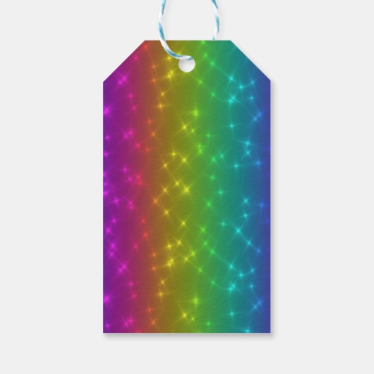 Bright Rainbow Sparkles Gift Label Cadeaulabel (Achterkant)