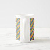 Bright Rainbow Stripes Bone China Mok (Achterkant)