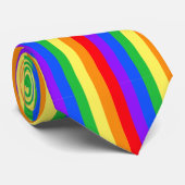 Bright Rainbow Stropdas (Opgerold)