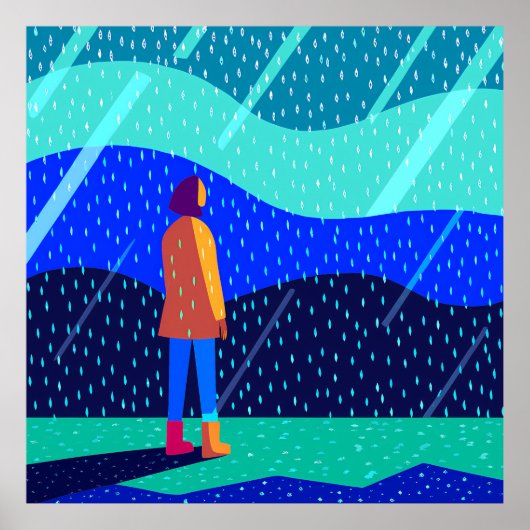 Bright Raindrop Reverie Poster (Voorkant)