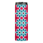 Bright Red and Blue Modern Geometric Personalised Thermosbeker (Achterkant)