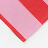 Bright Red and Pink Stripes | Ciao Bella Fleece Deken (Hoek)