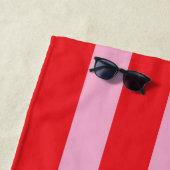Bright Red and Pink Stripes | Ciao Bella Strandlaken (In situ)