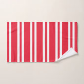 Bright Red and White Stripes (Serviette à main)