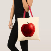 Bright Red Apple Tote Bag (Voorkant (product))