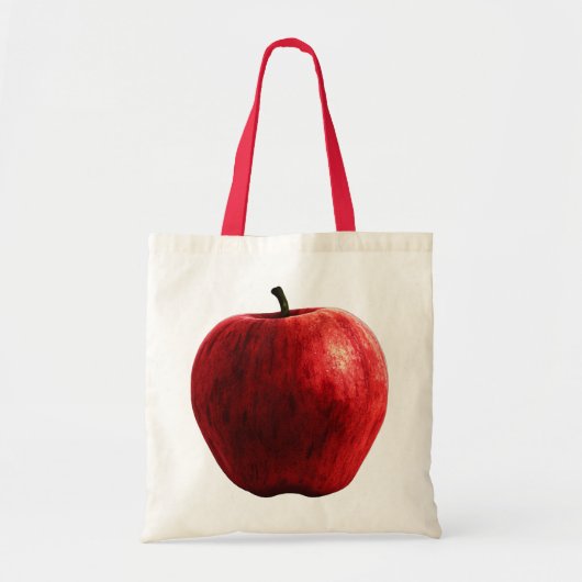 Bright Red Apple Tote Bag (Voorkant)