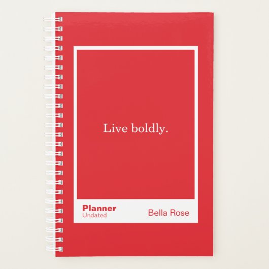 Bright Red Block Quote | Fully Customizable Planner (Voorkant)