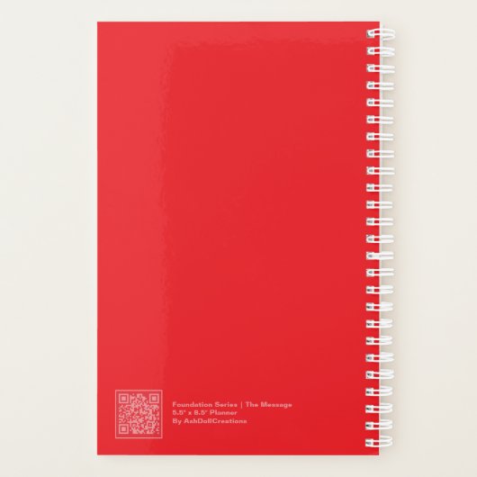 Bright Red Block Quote | Fully Customizable Planner (Achterkant)