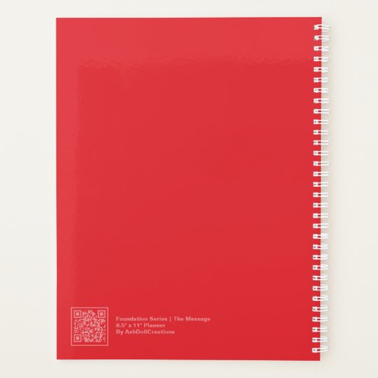 Bright Red Block Quote | Fully Customizable Planner (Achterkant)