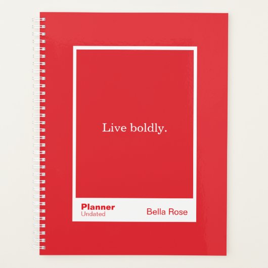 Bright Red Block Quote | Fully Customizable Planner (Voorkant)