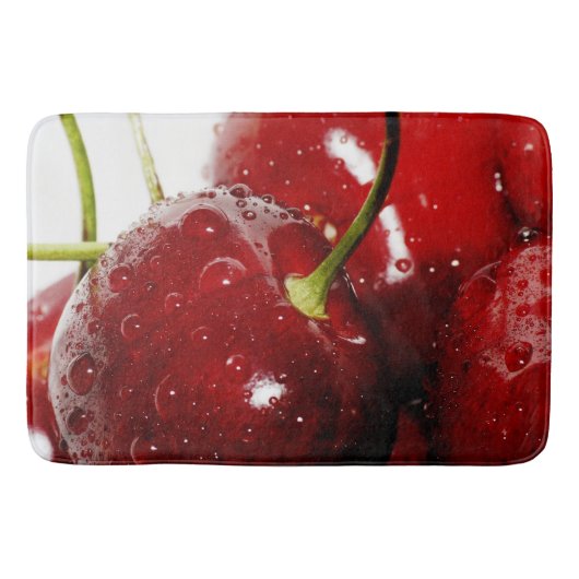 Bright Red Cherries Kitchen Rug Mat Home Decor (Voorkant)
