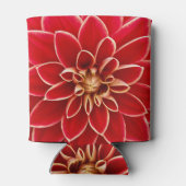 Bright Red Dahlia Flower Close Up Photo Blikjeskoeler (Achterkant)