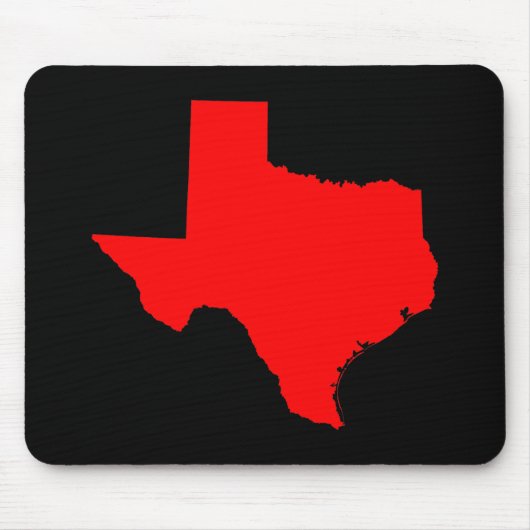 Bright Red en Black Texas Muismat (Voorkant)