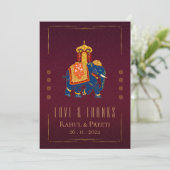 Bright Red Gold Love & Merci Mariage indien (Debout devant)