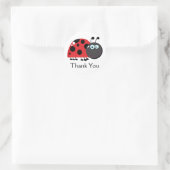 Bright Red Lady Bug Ronde Sticker (Tas)