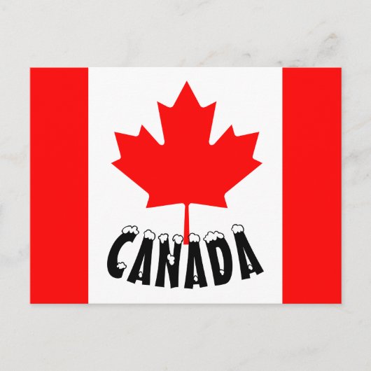Bright Red Maple Leaf Canada Flag Briefkaart (Voorkant)