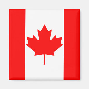 Bright Red Maple Leaf Canada Flag Magneet