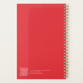 Bright Red Minimalist Planner (Achterkant)
