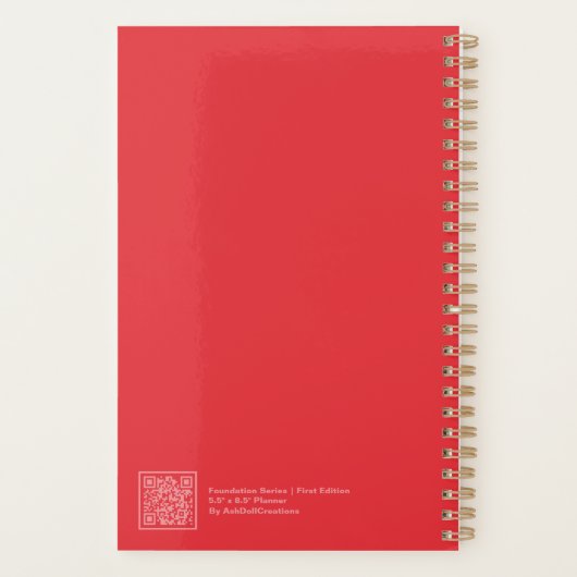 Bright Red Minimalist Planner (Dos)