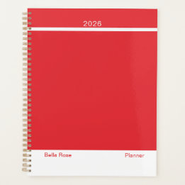 Bright Red Minimalist Planner